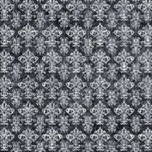 Denny Nikalai Black & White Damask Background - Freedom Cloth - 8x8'